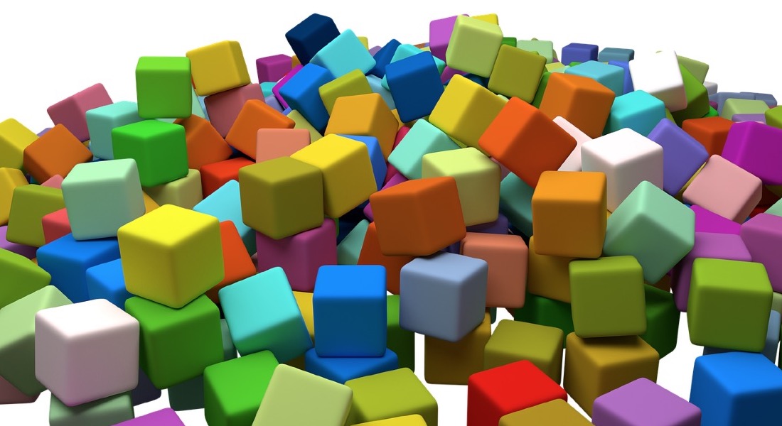 Ensemble de cubes colorés
